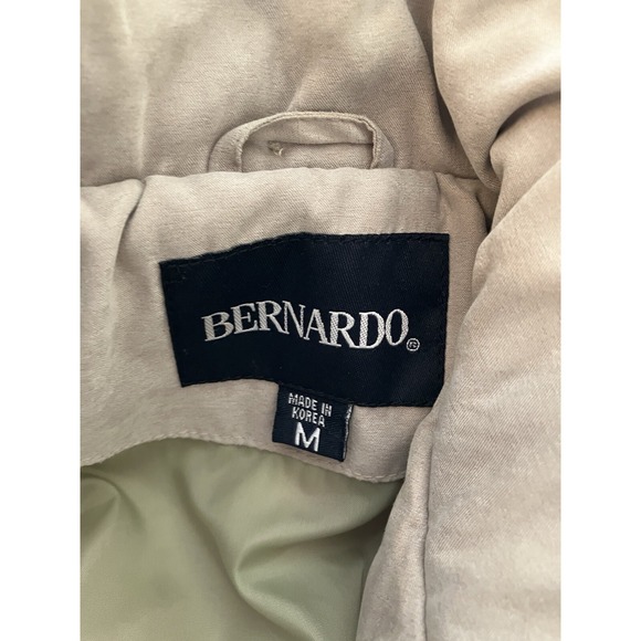 Bernardo Coat Size Med Beige Drawstring Waist Pockets Women - Picture 10 of 10